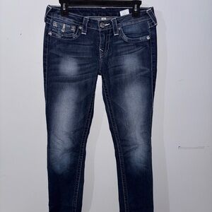 True Religion Skinny Blue Jeans Size 8 | Good Condition